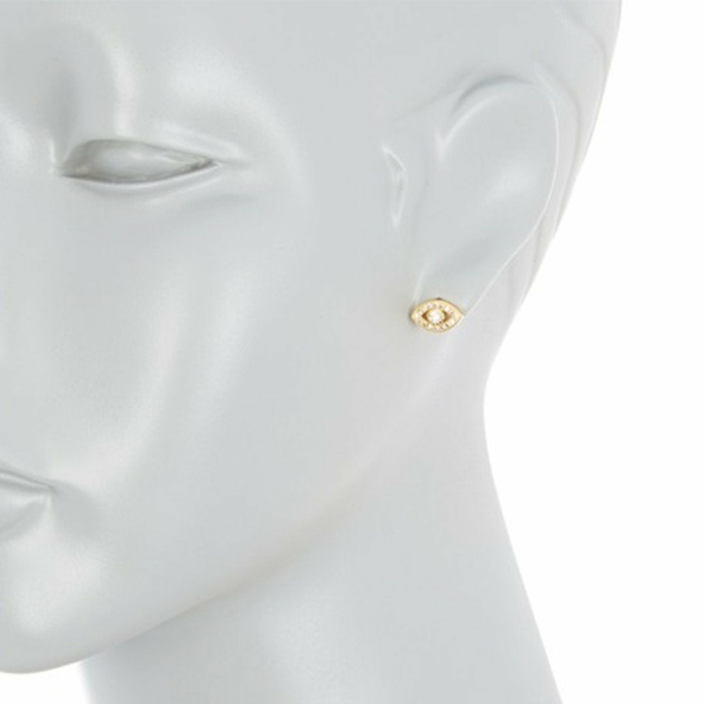 NWT Adornia Crystal Evil Eye Yellow Gold Vermeil .925 Sterling Silver - Picture 2 of 5